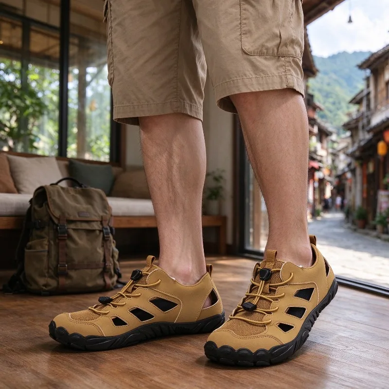 Daily Men's Casual Sandals Men's Simple Hiking Fitness Shoes Sandals Outdoor Fitness Shoes Multifunctional Fashion Men's Sandals