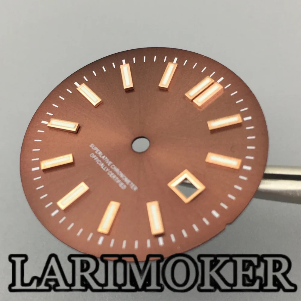 LARIMOKER NH05 Dial 24.5mm Watch Dial Date Green Luminous With Hand Suitable for NH05 NH06 Movement Watch Accessories