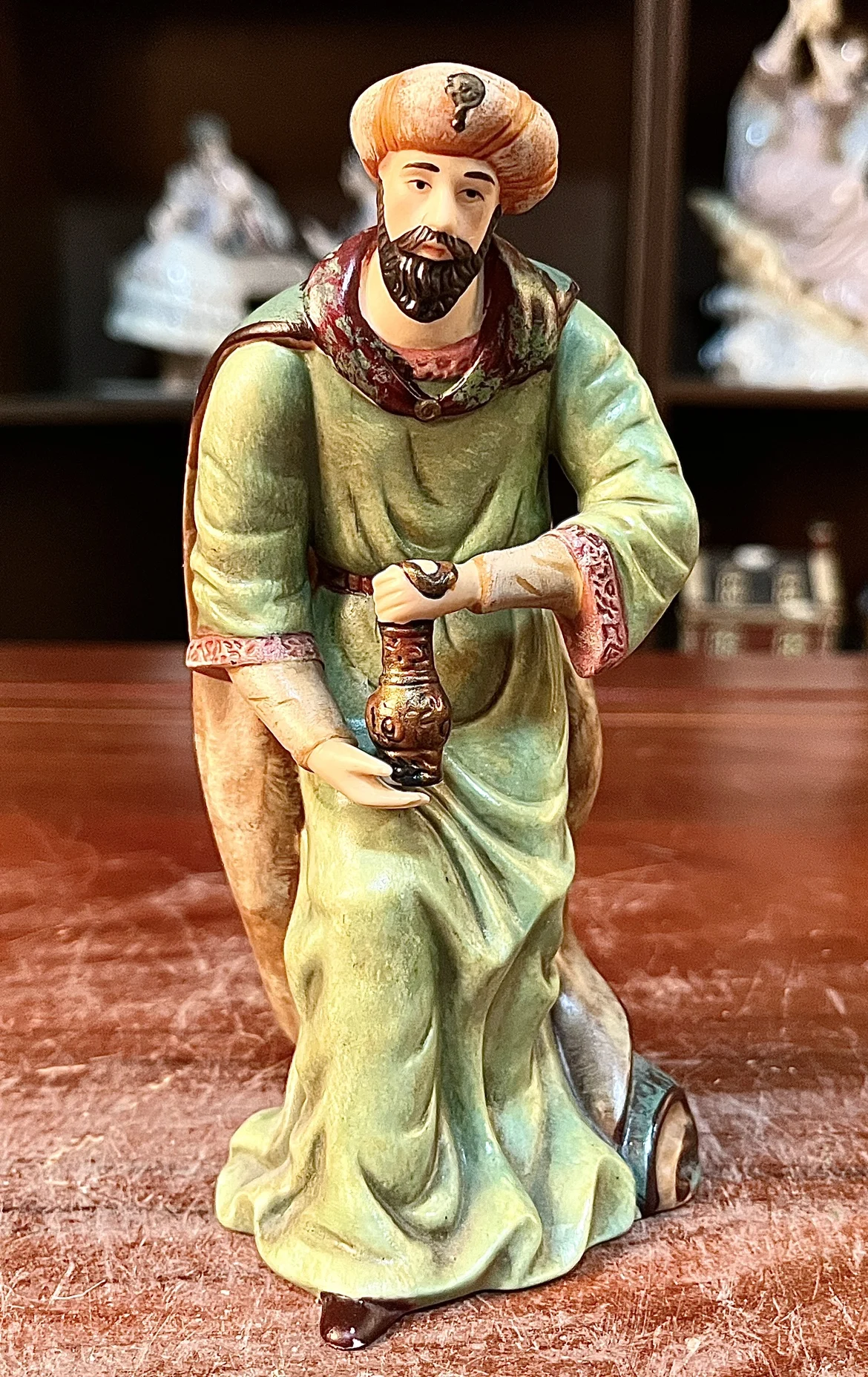 

Art Collection Owell Painted Ceramic Western Figures Sculpture Porcelain Catholic Figure Ornaments Home Decorations Church Gifts