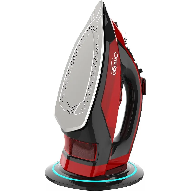 

OMAIGA Cordless Iron, 1500W Cordless Iron with Steam with 11.84ozs Water Tank, Anti Drip Iron Cordless with Ceramic Soleplate