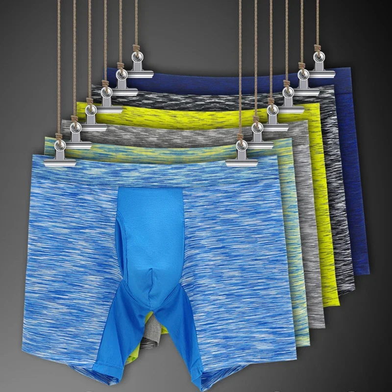 

New Men's Boxers Underwear Men Long Boxer Male Slip Panties Sexy Long Leg Man Underpants Comfortable Modal Boxershorts USA Size