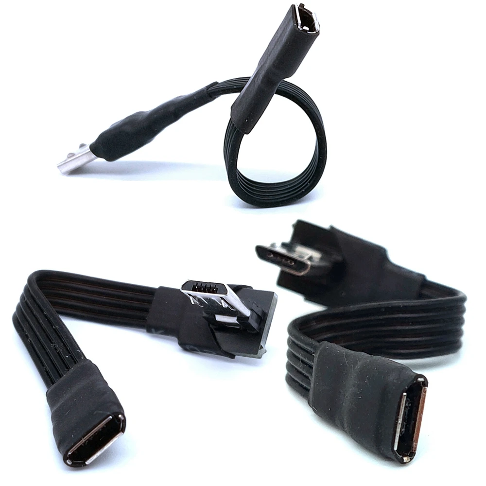 

Micro USB2.0 5Pin 90 Degree Up & Down & Left & Right Angled Male to Female to Extension Cable Connector Adapter plug