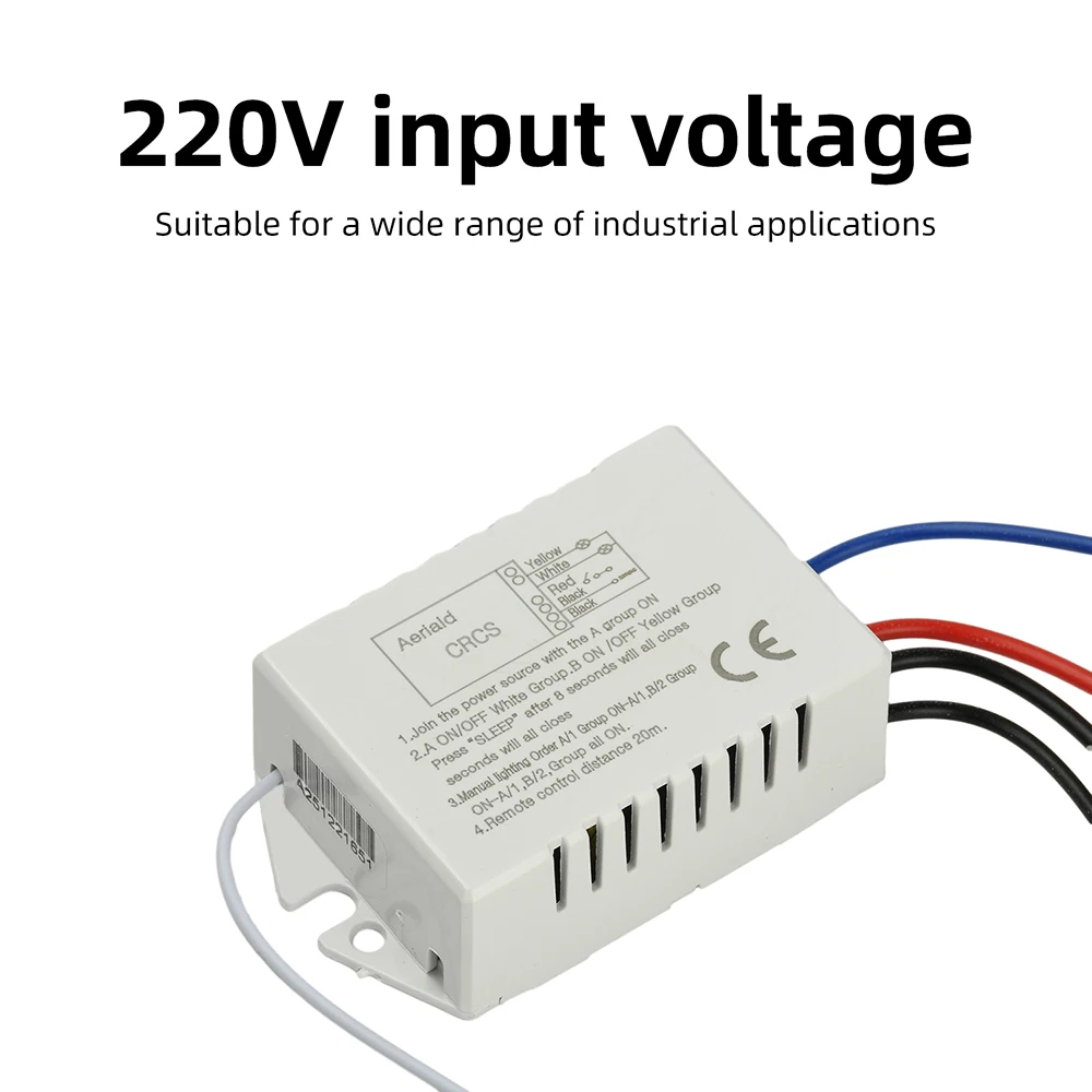 1/2/3 Way ON/OFF 220V RF radio waves Remote Control Switch Lamp Light Digital Wireless Wall Switch Receiver Transmitter