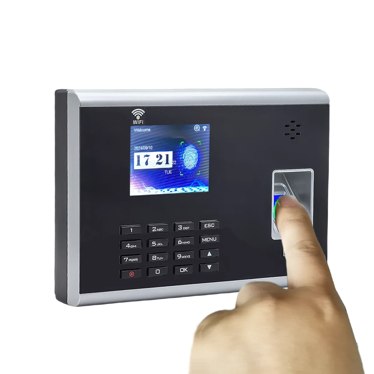 WiFi Cloud Web Fingerprint Time and Attendance Machine System ID IC Double Card Employee Electronic Time Clock Management System