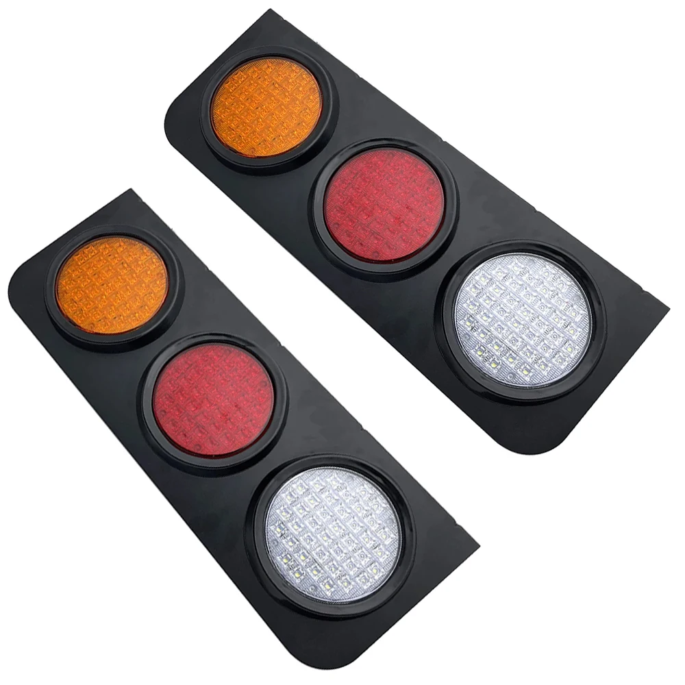 2pcs (left+right) red light+white light+yellow light 24V 44cm tail light turn signal light fit for trucks, trailers, campers