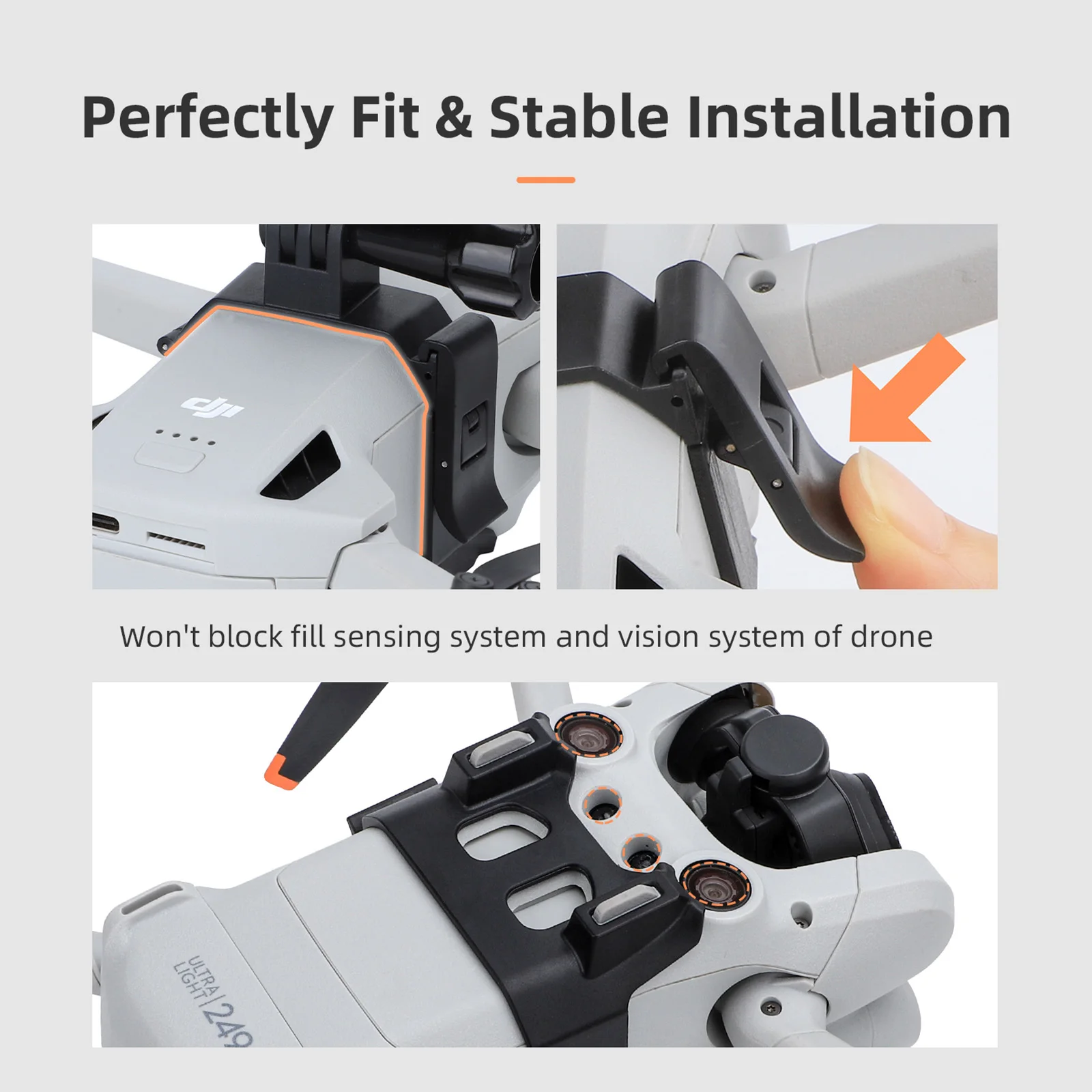 Extended Adapter Bracket Holder W1/4 Threaded Screw for DJI MINI 3 Pro Drone 360 Panorama Camera For GoPro 8 9 Accessories