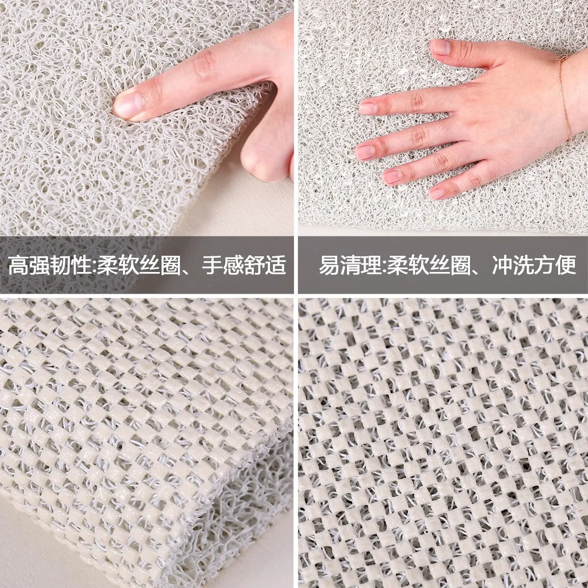 แผ่นรองพื้นห้องน้ำแบบวงกลม ทำจากผ้าไหม สามารถตัดได้ ป้องกันการลื่น สำหรับห้องอาบน้ำ ห้องน้ำ ห้องส้วม ป้องกันการล้ม ป้องกันสิ่งสกปรก