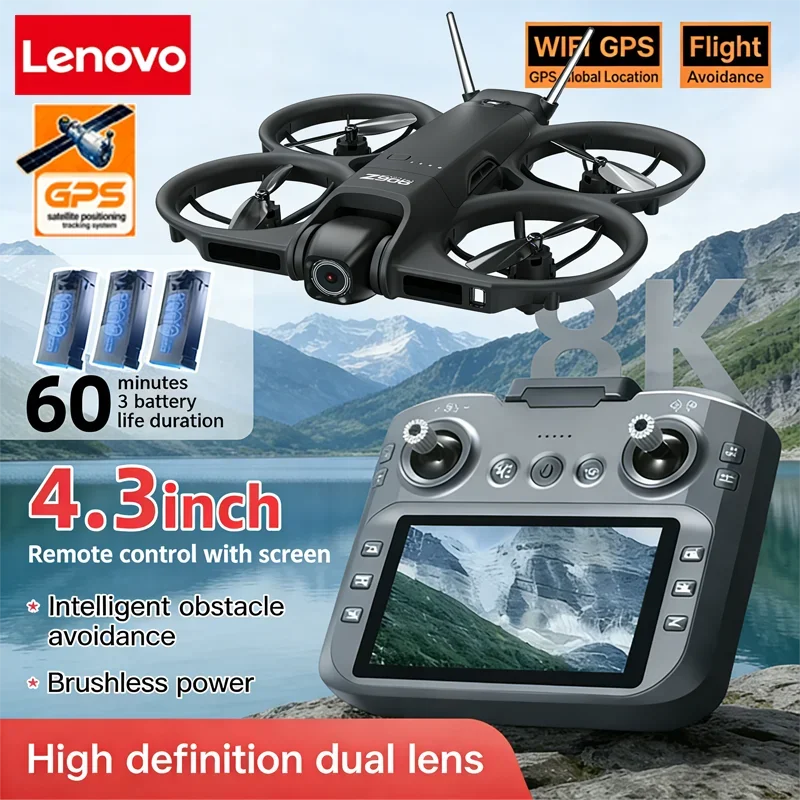 

Lenovo Tracker 8K Aerial HD Intelligent Avoiding Obstacle with Larger Screen Remote Control Folding Brushless Power GPS UAV 2026