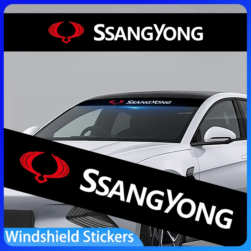 

Car Windshield Stickers Sun Shade Car Decals Sun Shade Heat Resistant Waterproof for SsangYong Actyon Kyron Korando Accessories