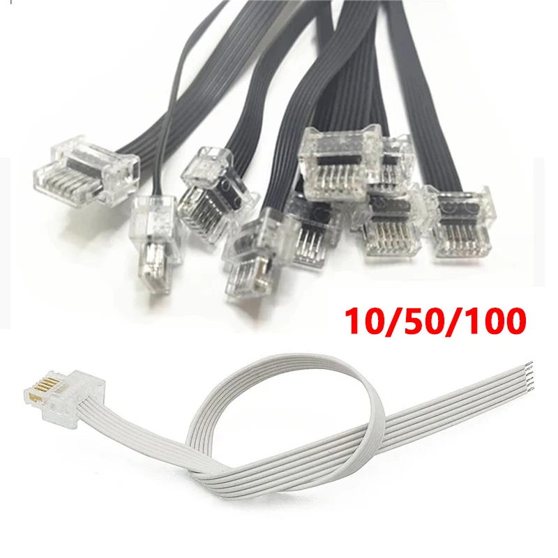 

10-100 Crystal Connector Cable 25cm Motor Sensor Repair Dedicated Wire fit for 45345 Spike 45300 WeDo2.0 Blocks MOC Robotic Part