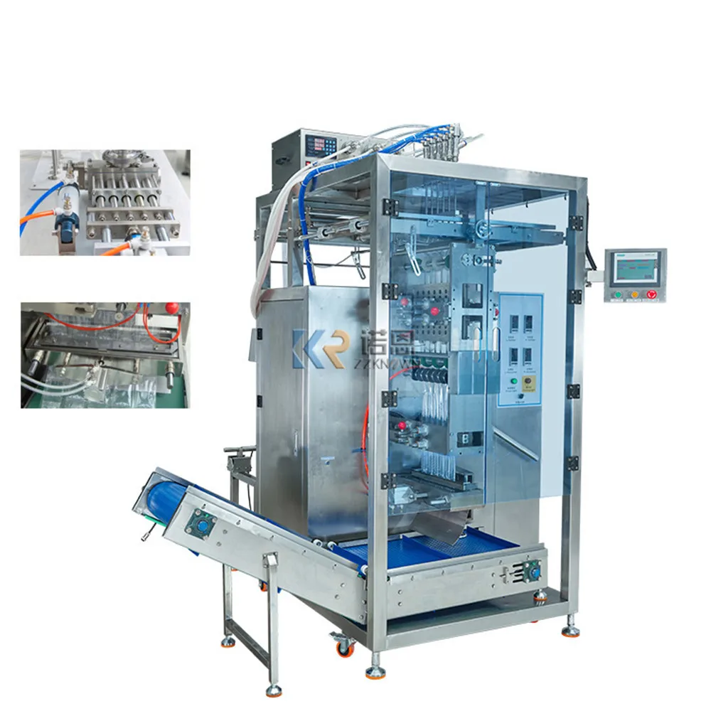 Máquina de embalagem líquida customizável da multi-coluna novo design quatro linha máquina de embalagem líquida do molho para o uso da fábrica
