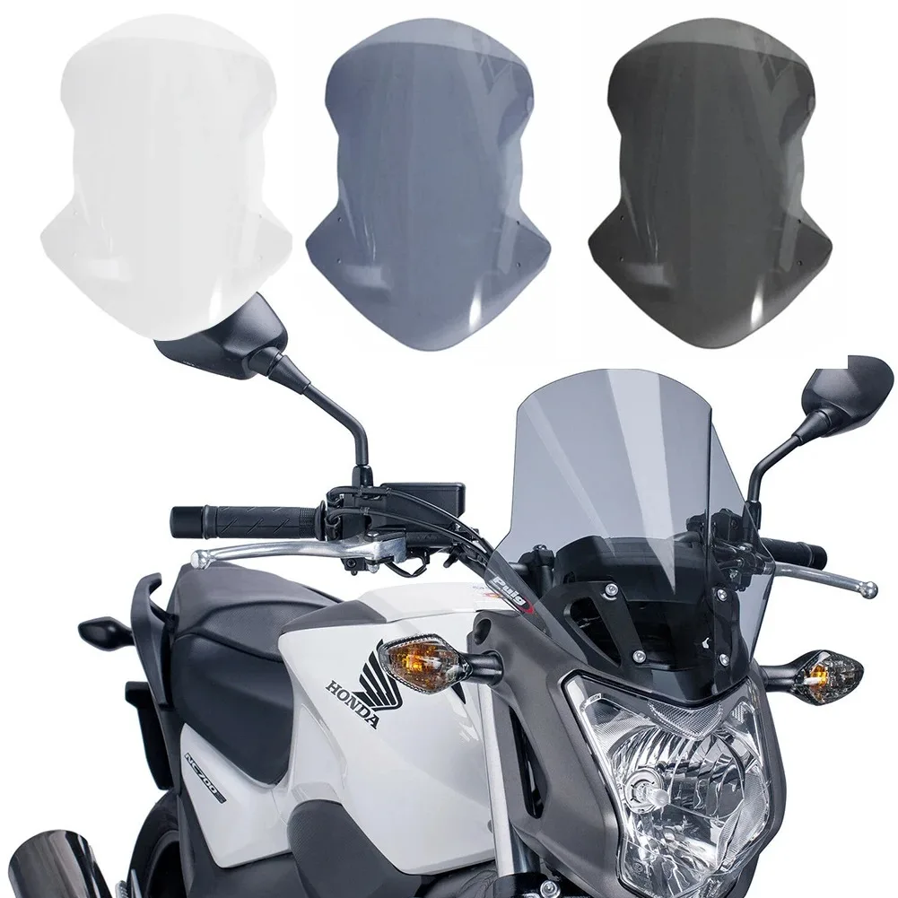 Motorcycle Front Windshield Wind Deflector Parts For Honda NC700X NC750X 2016 2017 2018 2019 Clear Black Smoke