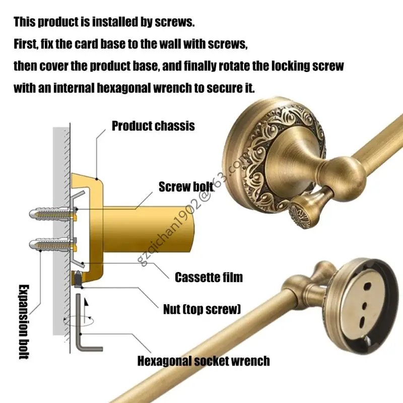 X7ab الجدار مثبتة على الجدار مسافة قضيب توفير مساحة خمر من منشفة الحمام المنشفة حامل الورق الأجهزة سهلة الاستخدام الدائمة
