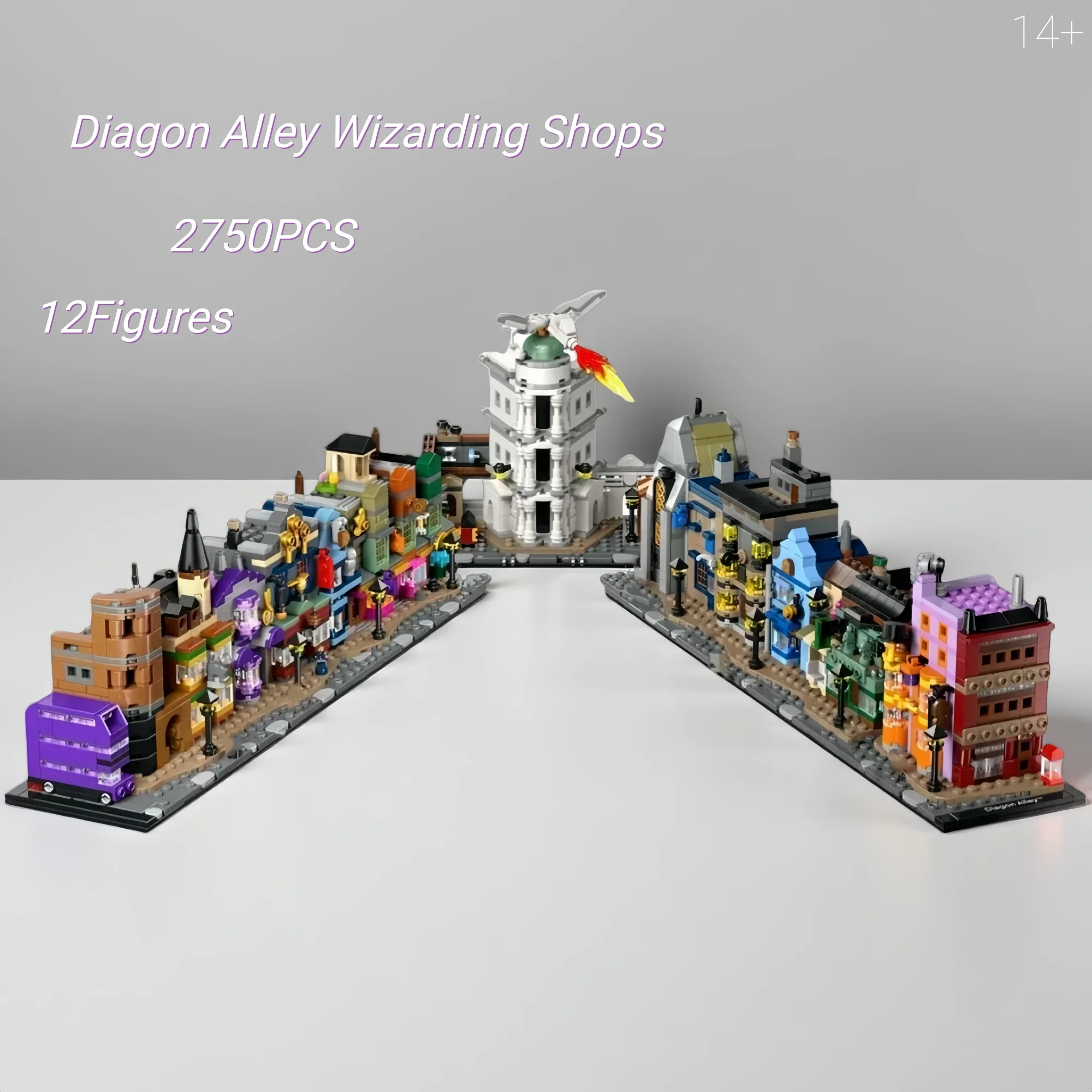 2750 Uds. 76444 Diagon Alley tiendas mágicas modelo ensamblar miniaturas bloques de construcción figuras regalos de navidad y cumpleaños