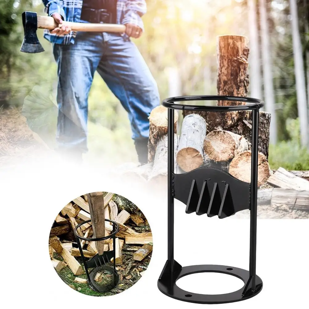 Metal Wood Splitter Heavy Duty Log Splitter Manual Kindling Splitter Wedge Outdoor Camping Cooking Firewood Splitting Tool