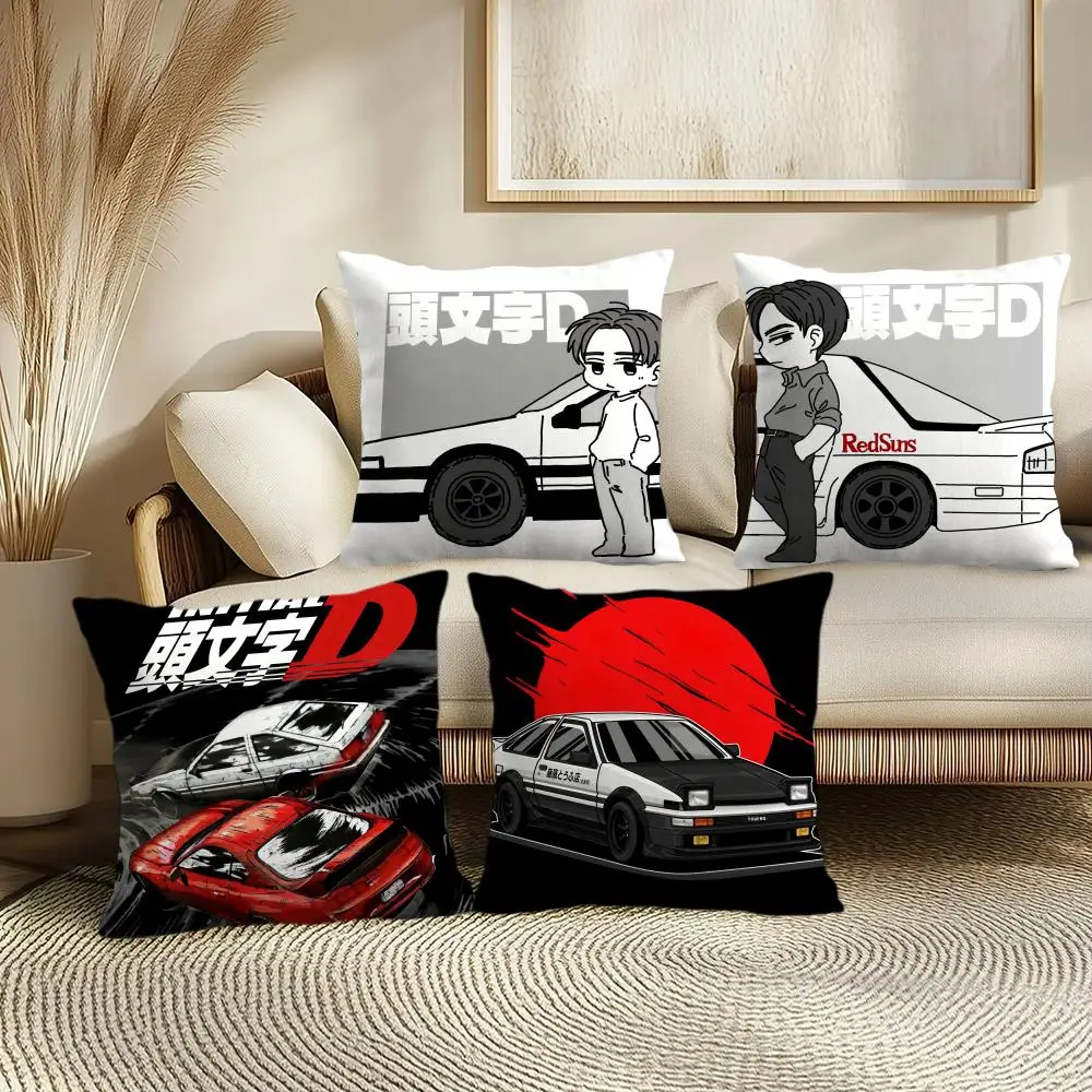 I-Initial D AE86 Cushion Cover Soft Short Plush Pillow Cover