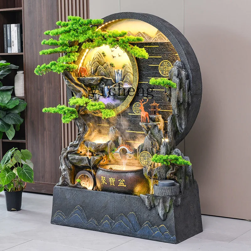 YFY  rockery flowing water wall circulating water curtain wall screen company courtyard wall landscaping ornament