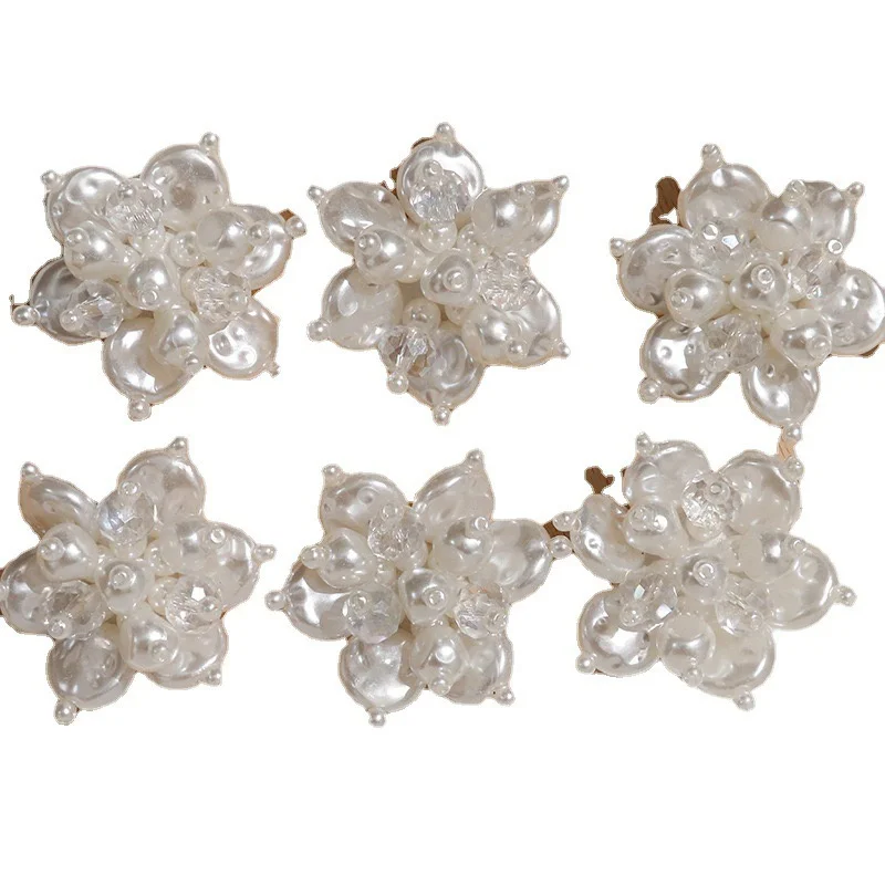 New arrived 20pcs/lot 40mm color acrylic beads handmade weave cartoon flowers shape bead diy jewelry garment hair accessory