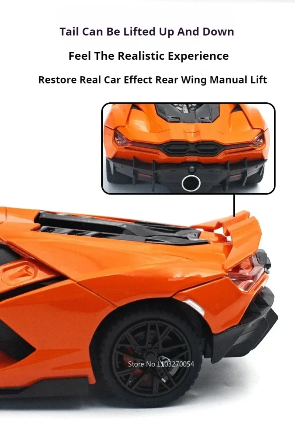 1:24 Lambor Revuelto Legierung Sportwagen Druckguss Modell Spielzeug Türen Geöffnet Sound Licht Zurückziehen Miniatur Autos Freund Urlaub Geschenk – Detail 22