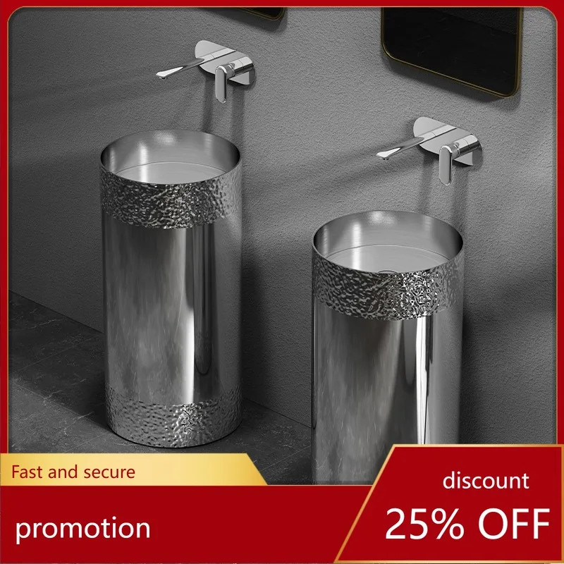 HXL Stainless Steel Wash Basin Water Ripple Face Washing Sink