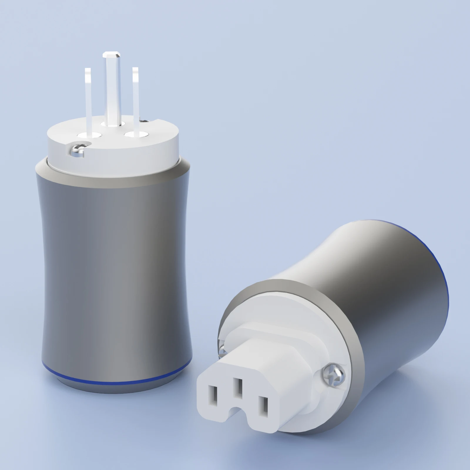 Monosaudio Pure Silver Power Adapter Netzstecker HiFi Audio EU/US Netzadapter CRYO -196 ° Für über 72 Stunden eingefroren, solider Silber-PIN 5