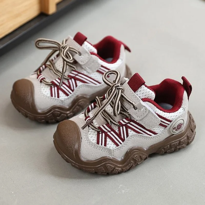 

Trend Fashion Children's Sport Shoes Ergonomics Anti-slippery Kid's Sneakers PU Leather Waterproof Boy's Girl's Running Shoes