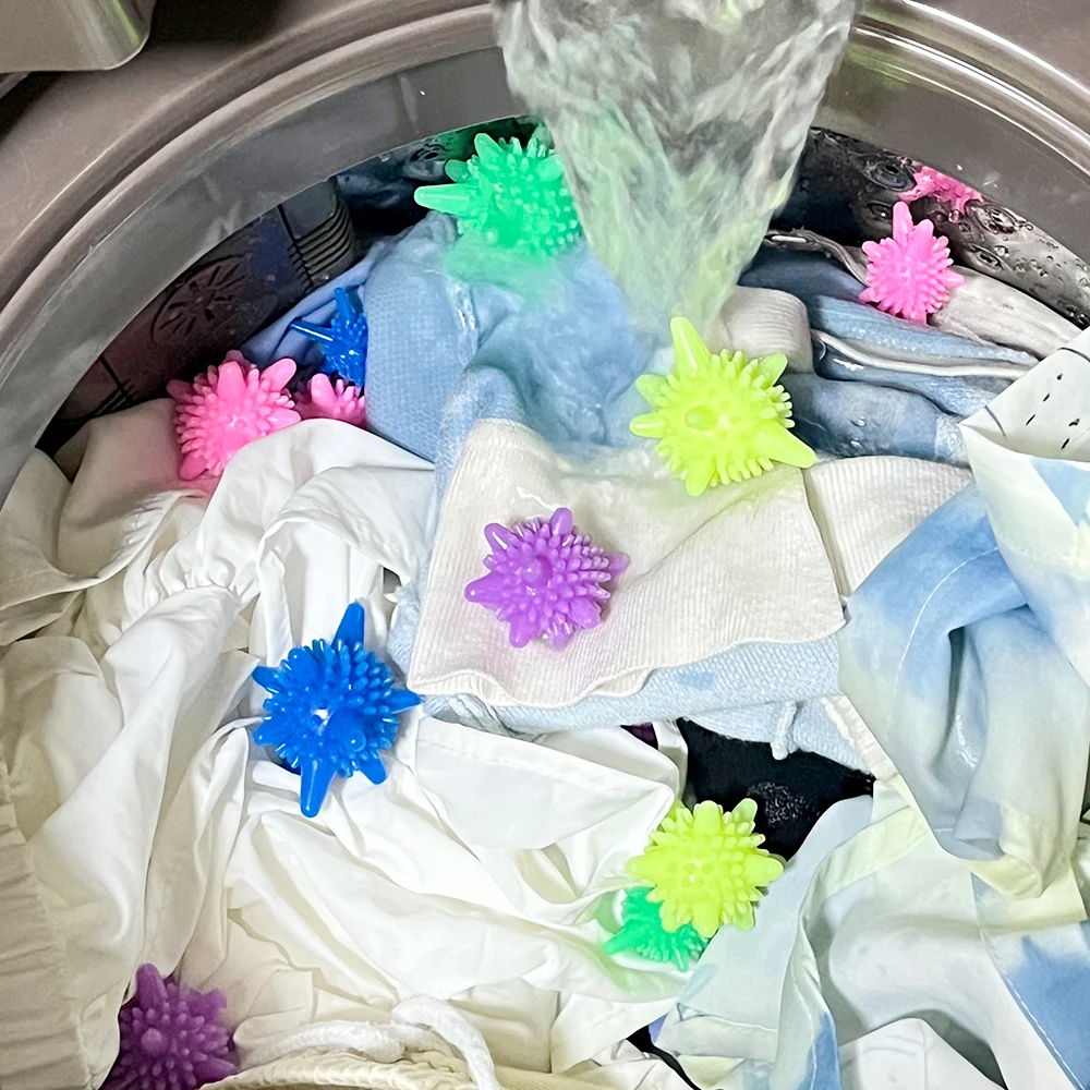 10/1pc Laundry Ball Multicolor Decontamination Laundry Ball Anti-Tangle Hair Catcher Washing Machine Cleaning Household Supplies