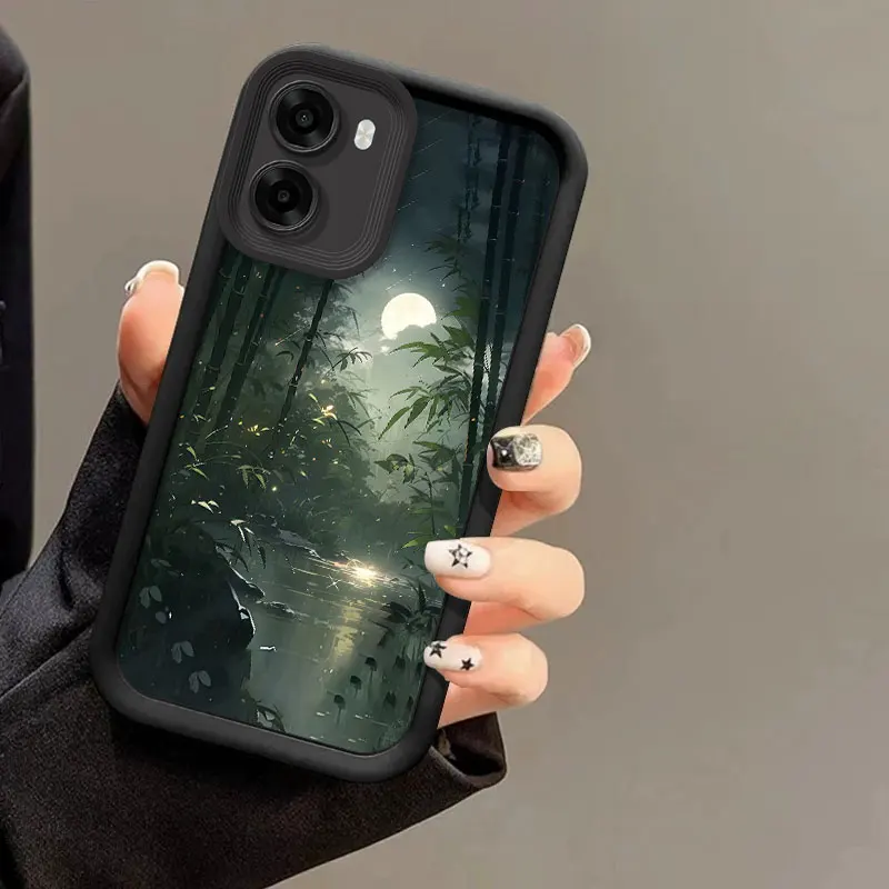 Flexible Silicone Case For OPPO A6x A6k A6s A6 Pro 5G 4G Protective Cover Shockrpoof Moonlight Print Pattern Funda - view 6