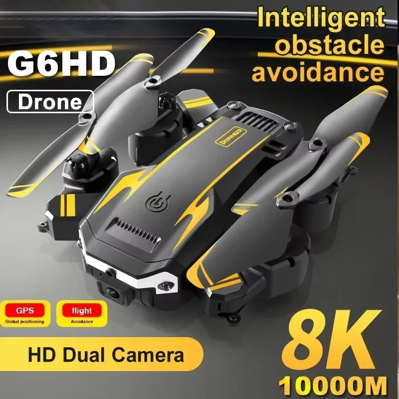 G6 RC Drone 8K Professional HD Camera Head Aerial Photography 5G GPS Intelligent hovering and obstacle avoidance Boy Toys Gifts