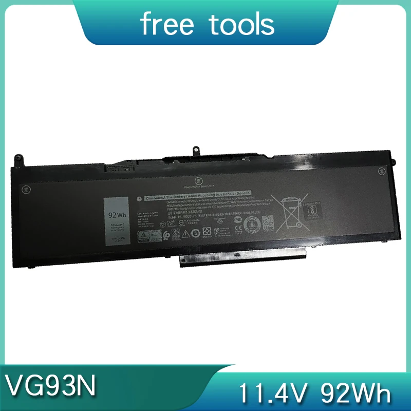 Новый аккумулятор для ноутбука VG93N 11,4 В 92 Втч для DELL Precision 15 3520 3530 M3520 Latitude 5591 5495 5590 5580 5490 5480 E5480 WFWKK