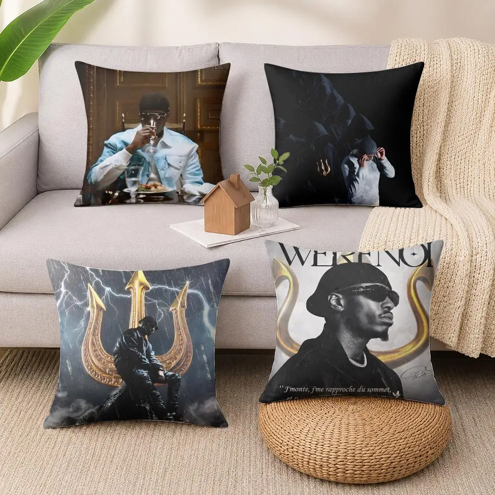 W-Werenoi Rapper Singer Cushion Cover Wrinkle-Resistant Short Plush Cushion Covers Breathable Machine-Washable