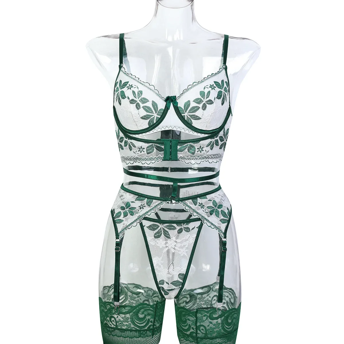 

Women Sexy Exotic Set Lace Thin Lingerie Bra Set Elegant Ladies Embroidery Micro Bikini Thong Underwear Exotic Apparel