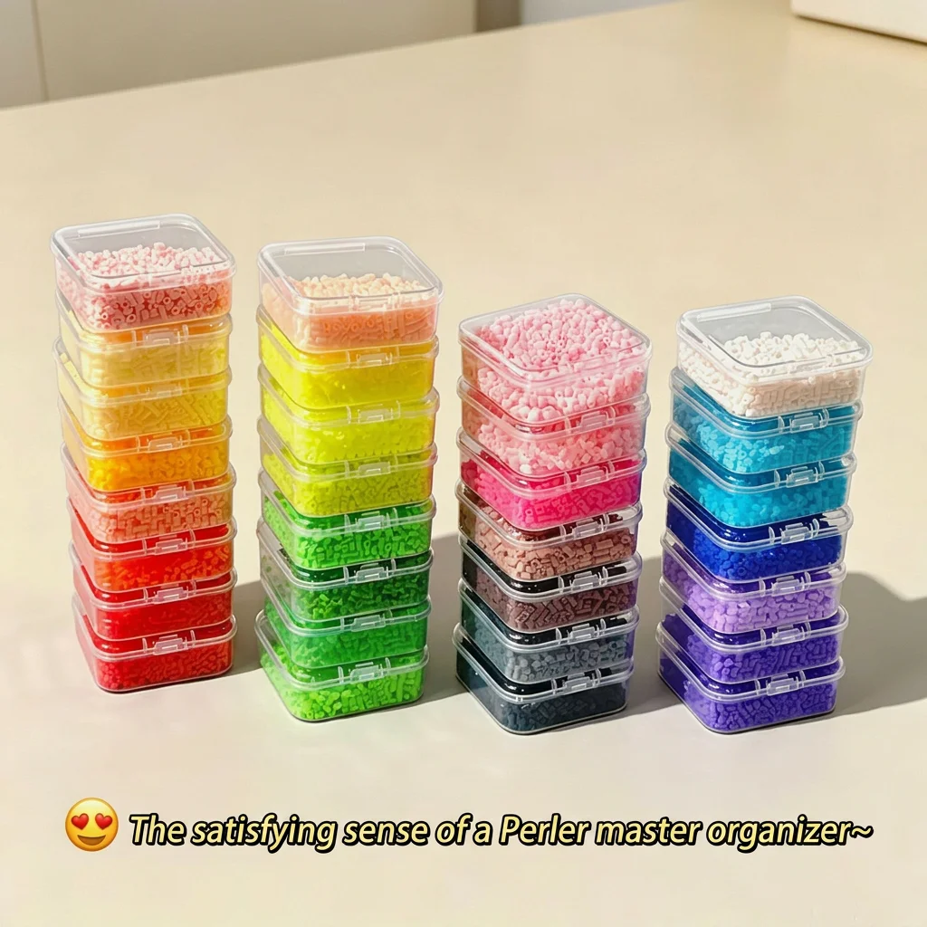 Bead Storage Box Sturdy Diy Craft Storage Box Mini Compartment Organizer Stackable Transparent Storage Box For Jewelry Desk