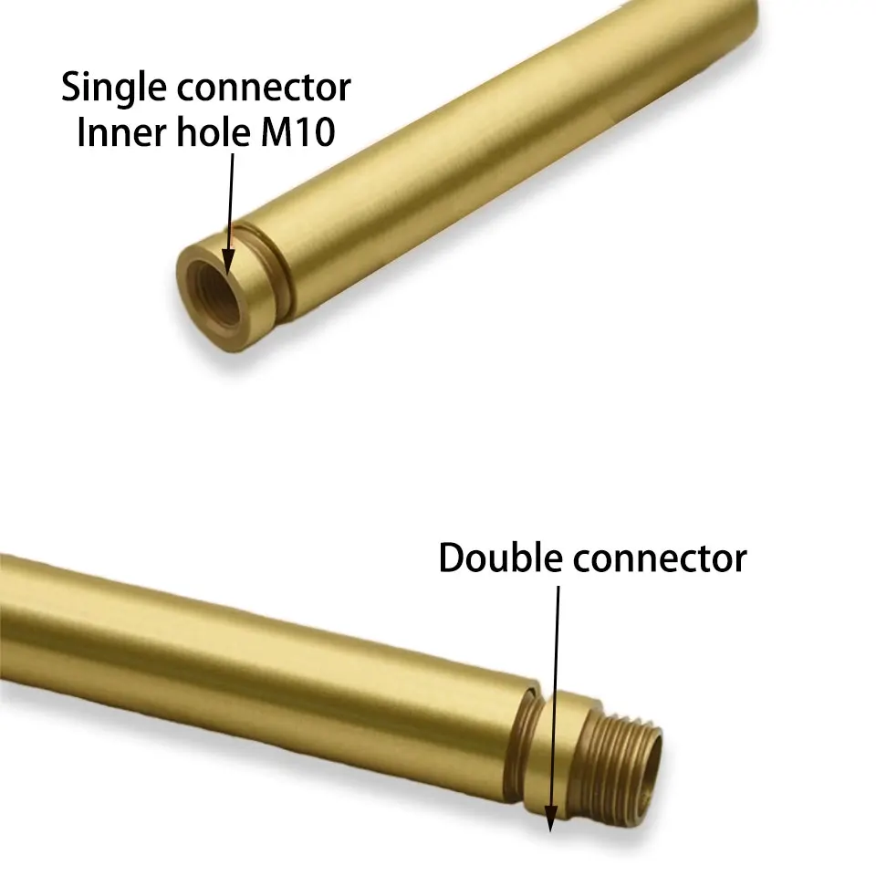 16 مللي متر قطر جميع مصابيح أرضية نحاسية مع الأسنان الداخلية M14 جوفاء أنبوب الجدول مصباح تحديد قضيب تمديد تجميعها تجهيزات الإضاءة #5