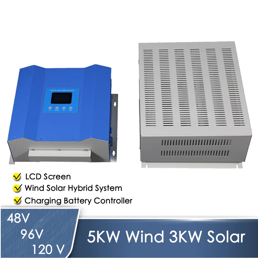 3000W 5000W Wind 2000W Solar Hybrid Boost Booster Controller With Dump Load 48v 96v 120v For Wind Turbine And Solar Penal