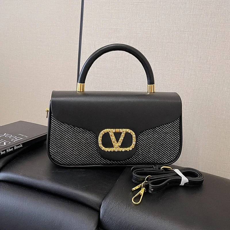 

Simple Casual Vintage Commuter Bag Large Capacity Women Elegant With Paris Fashion Messenger Purse Logo