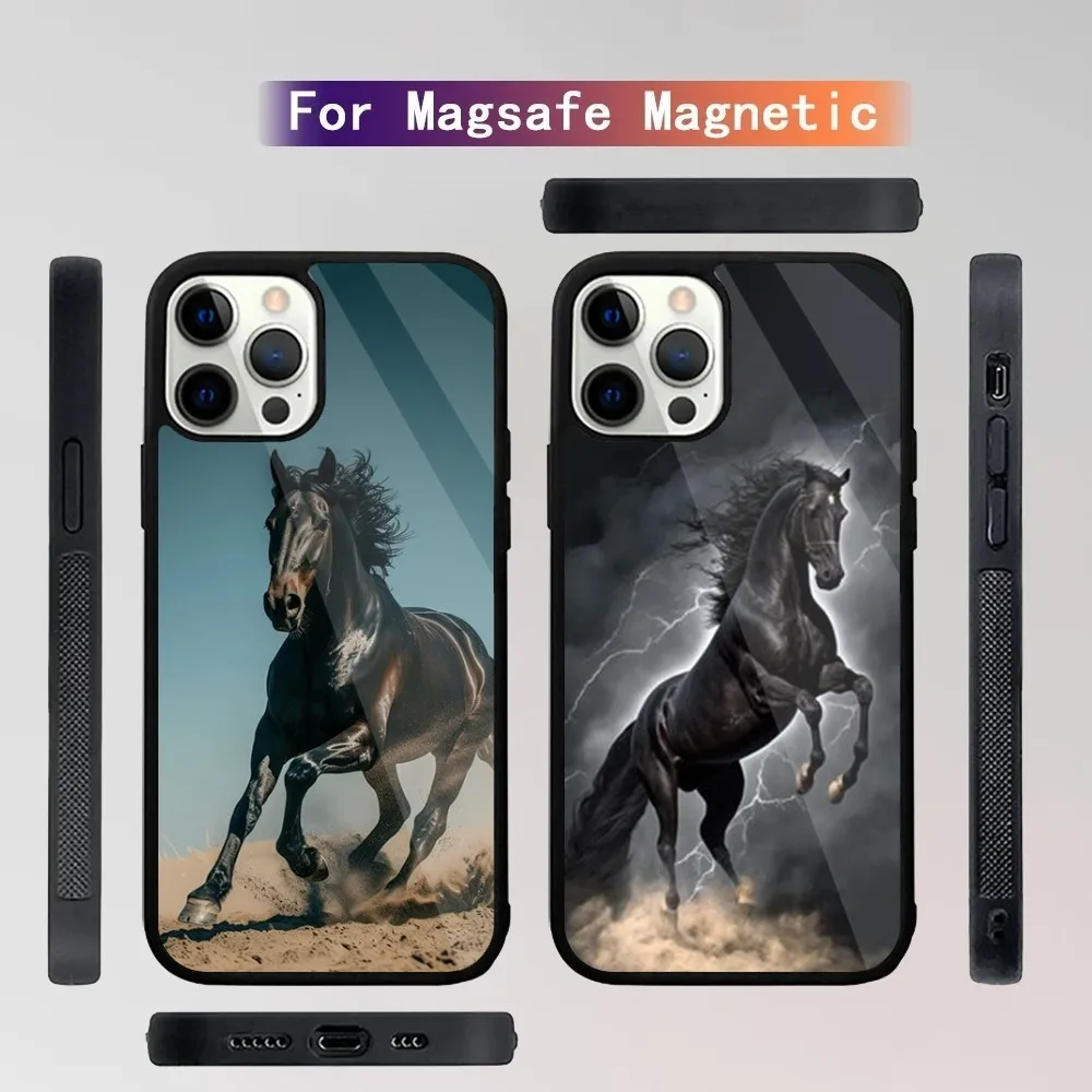 The Horse  Phone Case For iPhone 15,14,13,12,11,Plus,Pro,Max Mini Magsafe Magnetic Wireless Charging