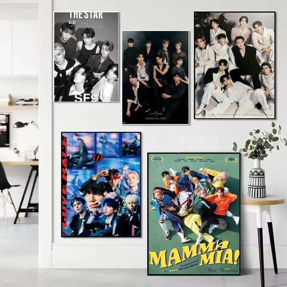Boy Group S-SF9 Poster Unframed Canvas Artwork for Bedroom Living Room Bathroom Wall Decor