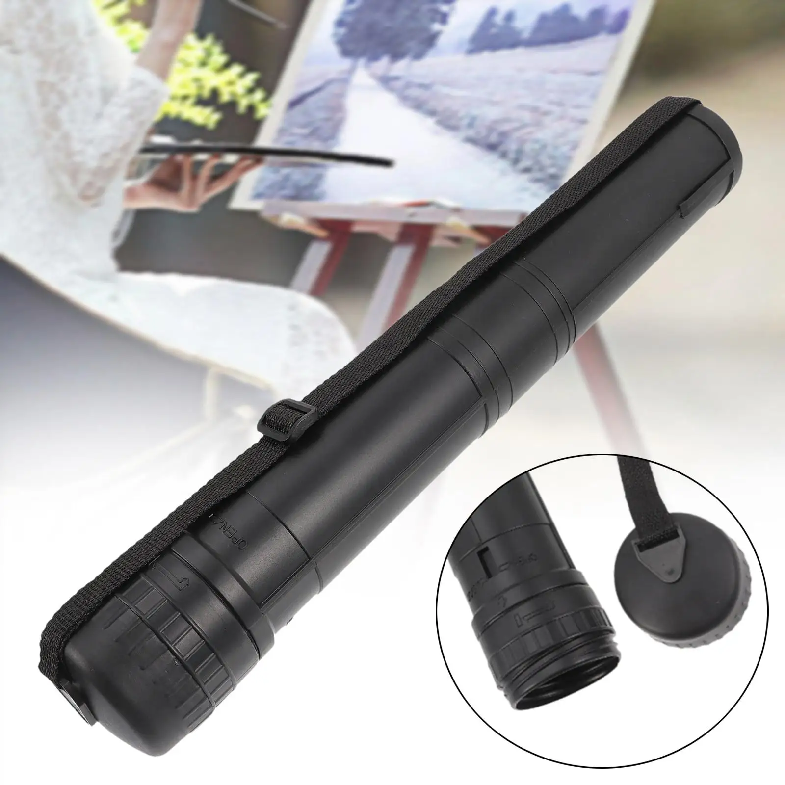 Extendable Poster Tube Storage Tube Adjustable Length Blueprint Tube Artwork Telescoping Document Holder Scroll Holder Case