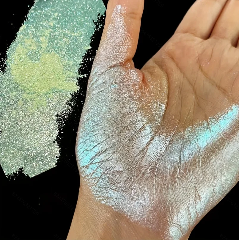 1g/Een doos gezichtsdecoratie verhelderende hoogtepunt glitter kameleon glitter oogschaduw voor dames, Pride Moon, muziekfestival