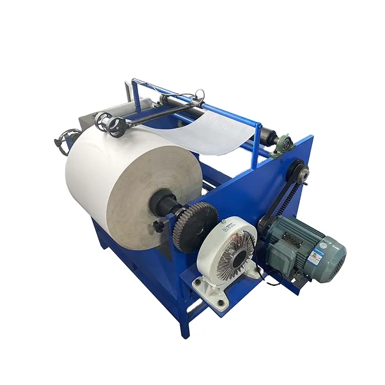 Simple Operate Hand Use Single Shaft Aluminium Foil Silicon Paper Rewinding Machine