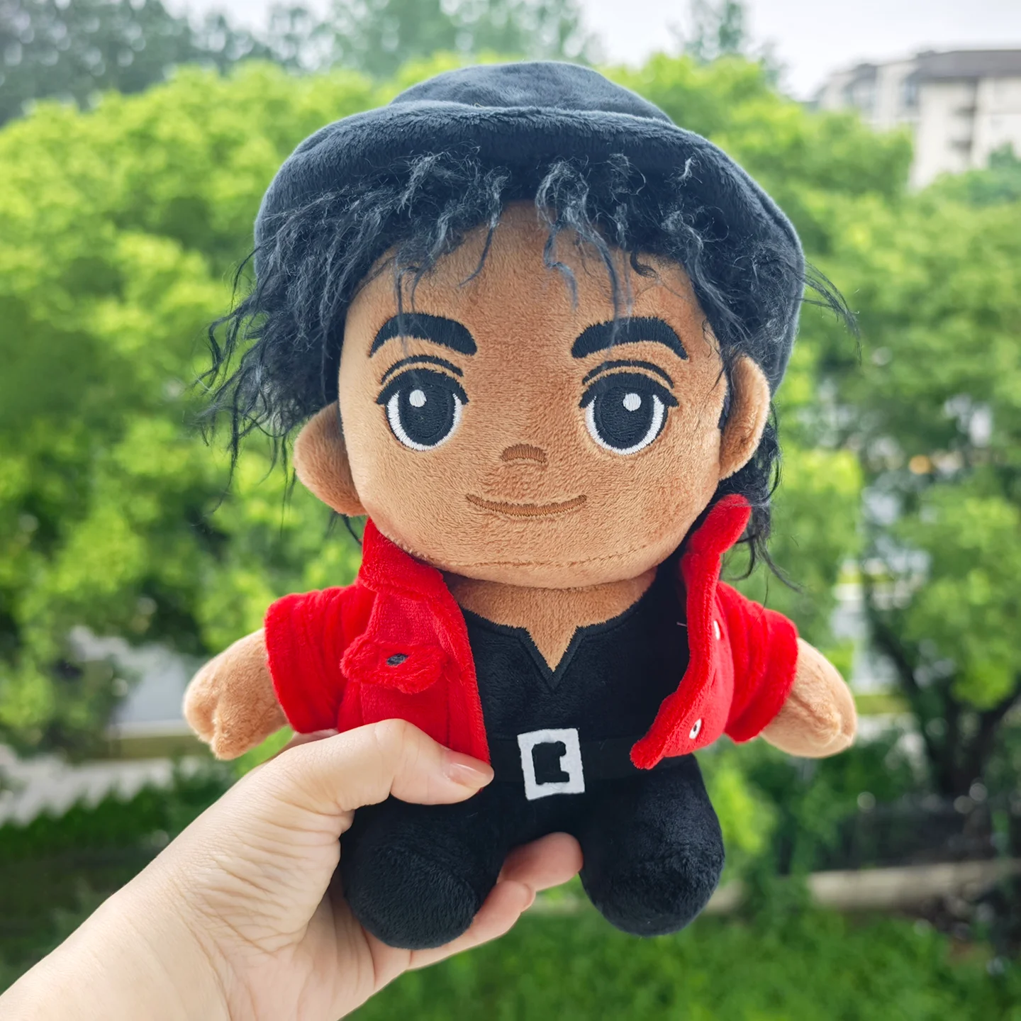 New Jackson Plush Doll Cartoon Michael Stuffed Toys Singer Star Red Suits Plushy Printed Plush Doll Birthday Gifts