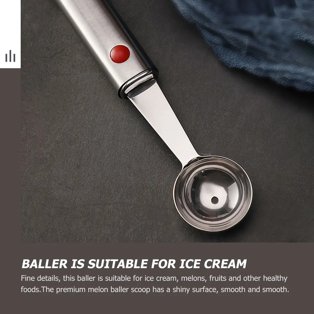 

Melon Baller Stainless Steel Scoop Round Fruits Watermelon Kitchen Tool Ice Cream Maker Smooth Surface Fine Detail