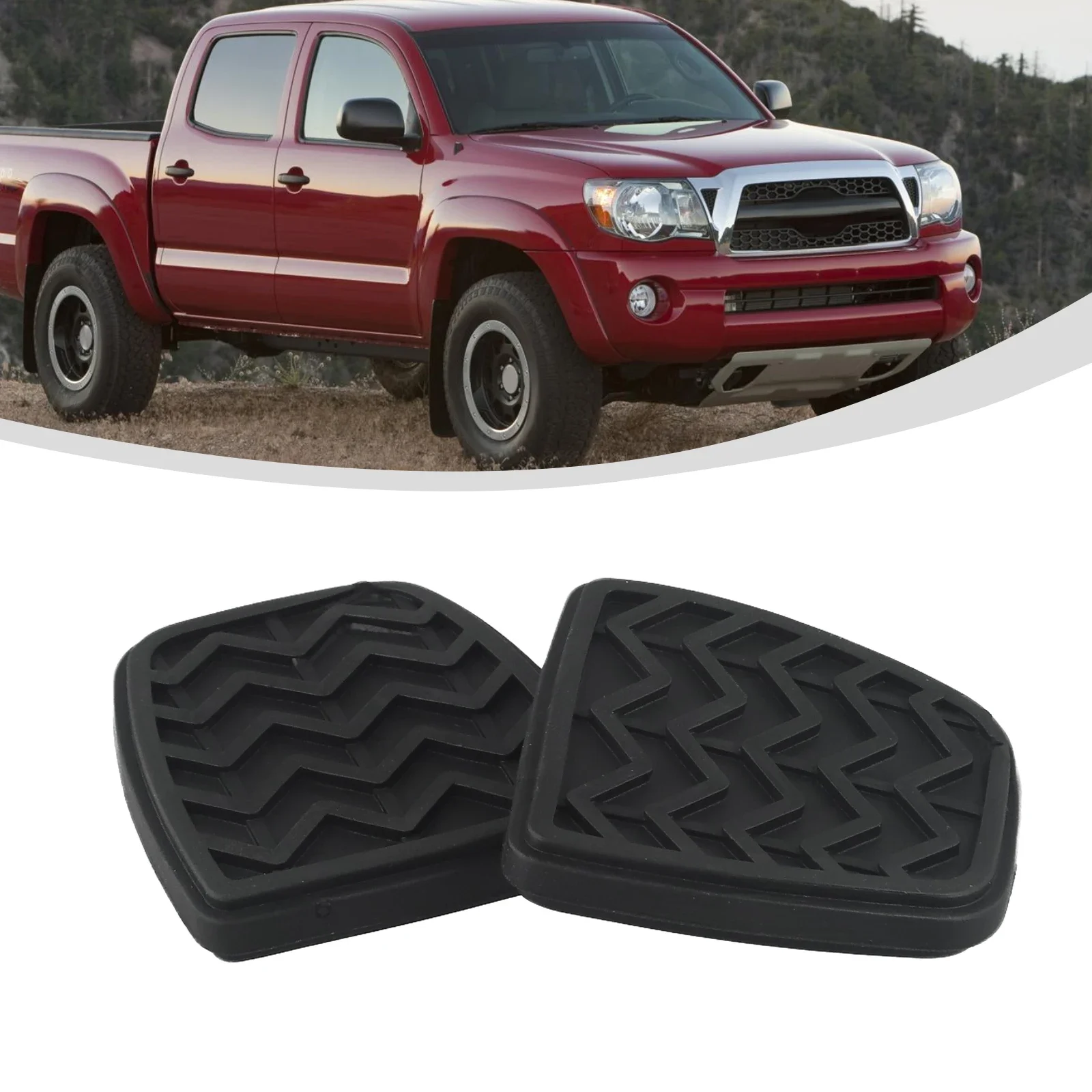 2Pcs Brake Clutch Pedal Foot Pad Rubber Cover For Toyota For Yaris XP10 2000-05 For FJ Cruiser XJ10 2007-14 For Tacoma 2001-15