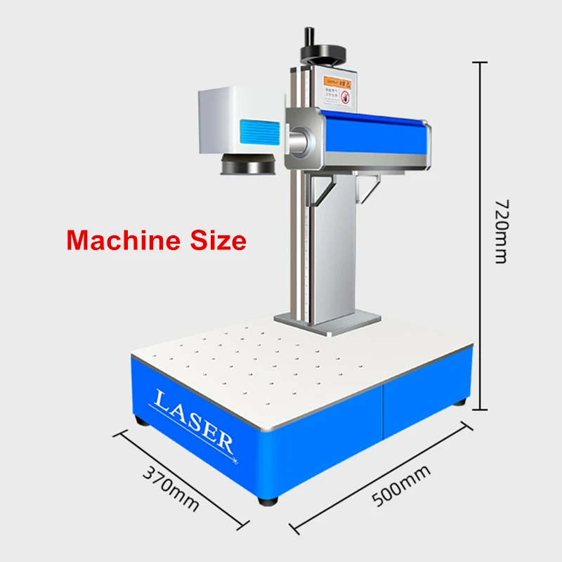 50W Laser Marking Machine 30W Fiber Laser 20W Engraver with Rotary Axis D80 Pen Table for Nameplate PVC Plastic Marking Engraver