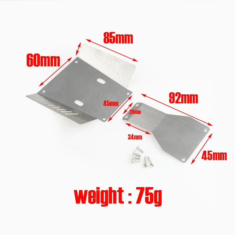 Metal Stainless Steel Chassis Armor Protection Skid Plate for Tamiya CC-01 CC01 1/10 RC Crawler Car Upgrade Parts