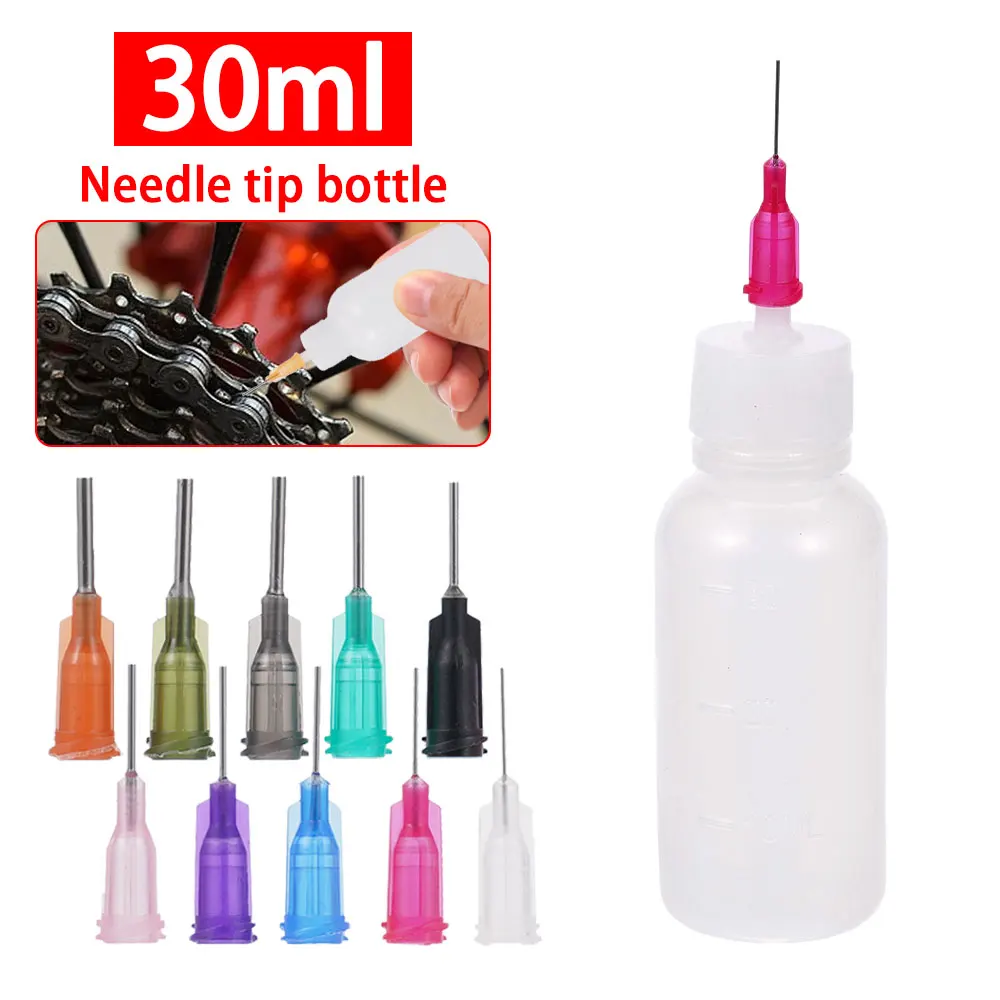 Botella de Alcohol con flujo de colofonia de plástico, e-líquido vacío, 30/50ml, para dispensador de colofonia, pasta fundente de soldadura + 11 agujas, piezas de herramientas