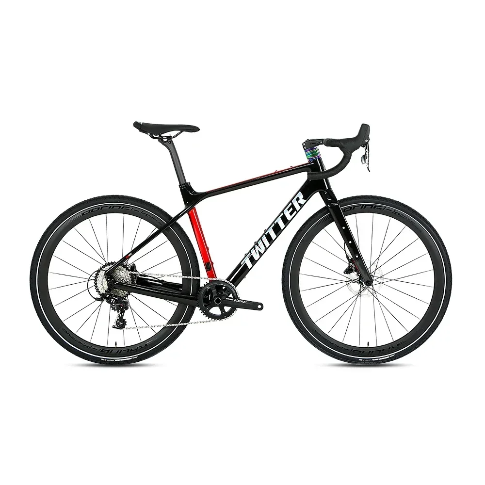 2025 TWITTER-Gravel X T1000Carbon Road Bike RIVAL-22S Hidden inner cable routing46cm/49cm/52cm/55cm hydraulic disc brake 700*40C