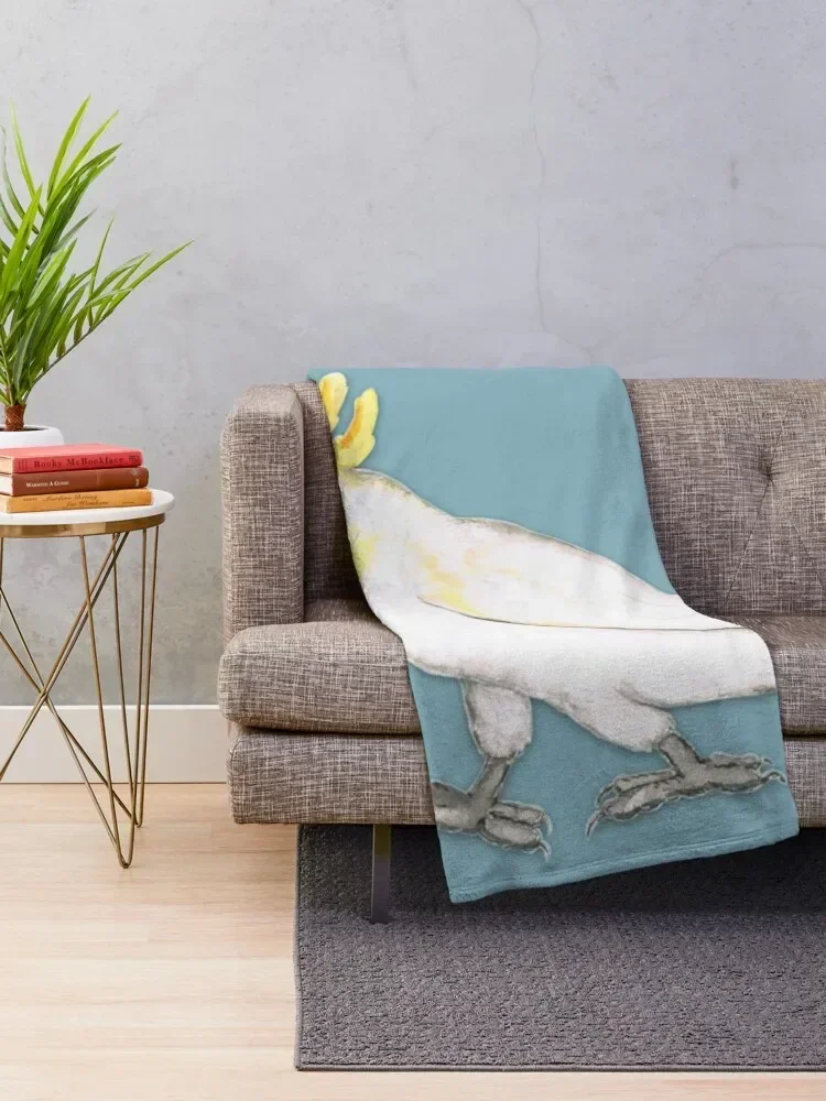 Sulphur crested cockatoo Throw Blanket Sofa Decorative Sofas Blankets