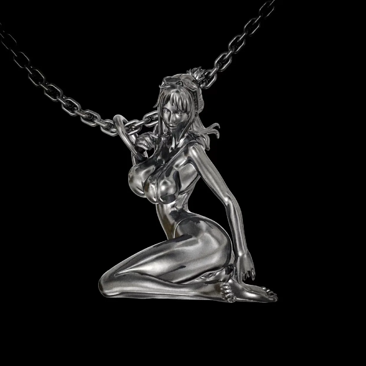 Sexy Swimwear Beauty Pendant Necklace Women Men's Long Chain Necklace Hip Hop Jewelry Accessories Gifts